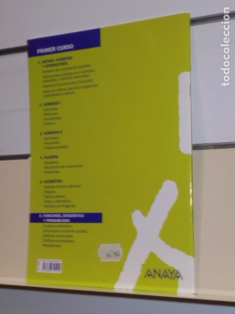 Libros: ED. SECUNDARIA EJERCICIOS DE MATEMATICAS 1&ordm; CURSO FUNCIONES, ESTADISTICA.. CON SOLUCIONES EJERCICIOS - Foto 2