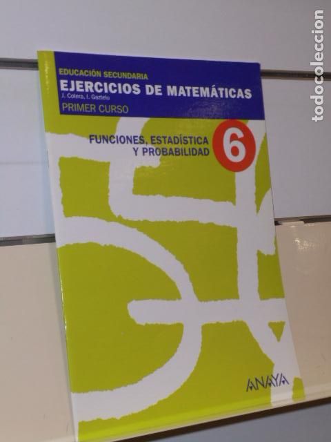 Libros: ED. SECUNDARIA EJERCICIOS DE MATEMATICAS 1&ordm; CURSO FUNCIONES, ESTADISTICA.. CON SOLUCIONES EJERCICIOS - Foto 1