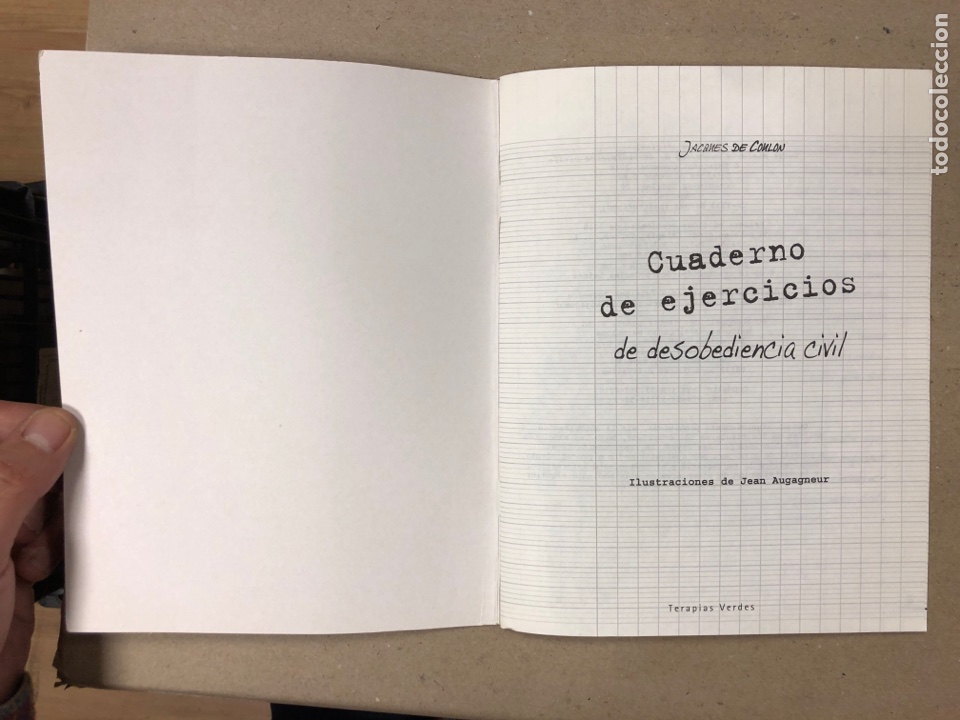 Libros: CUADERNO DE EJERCICIOS DE DESOBEDIENCIA CIVIL. JACQUES DE COULON. - Foto 2