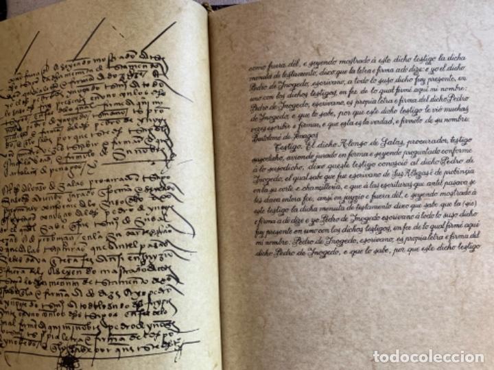 Libros: Facs&iacute;mil del &ldquo;Testamento de Cristobal Colon&rdquo; en estuche gran formato - Foto 2