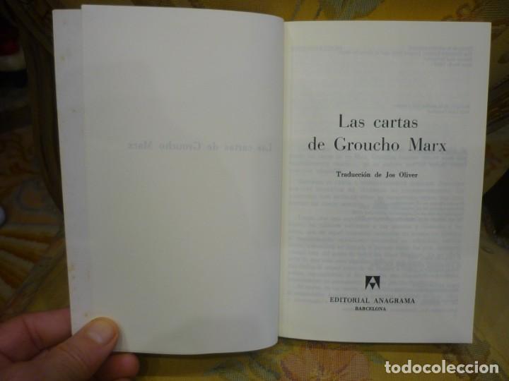 Libros: LAS CARTAS DE GROUCHO, DE GROUCHO MARX. - Foto 4