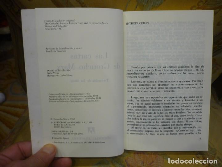 Libros: LAS CARTAS DE GROUCHO, DE GROUCHO MARX. - Foto 5