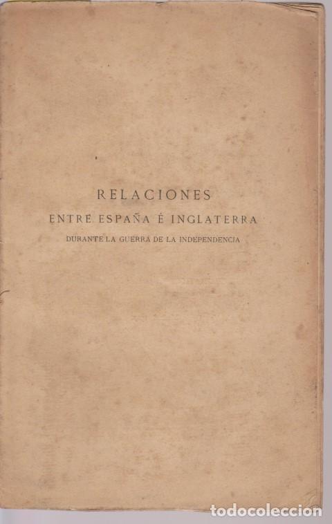 Libri di seconda mano: RELACIONES ENTRE ESPA&Ntilde;A E INGLATERRA. APUNTES PARA LA HISTORIA DIPLOMATICA DE ESPA&Ntilde;A DE 1808 A 1814.