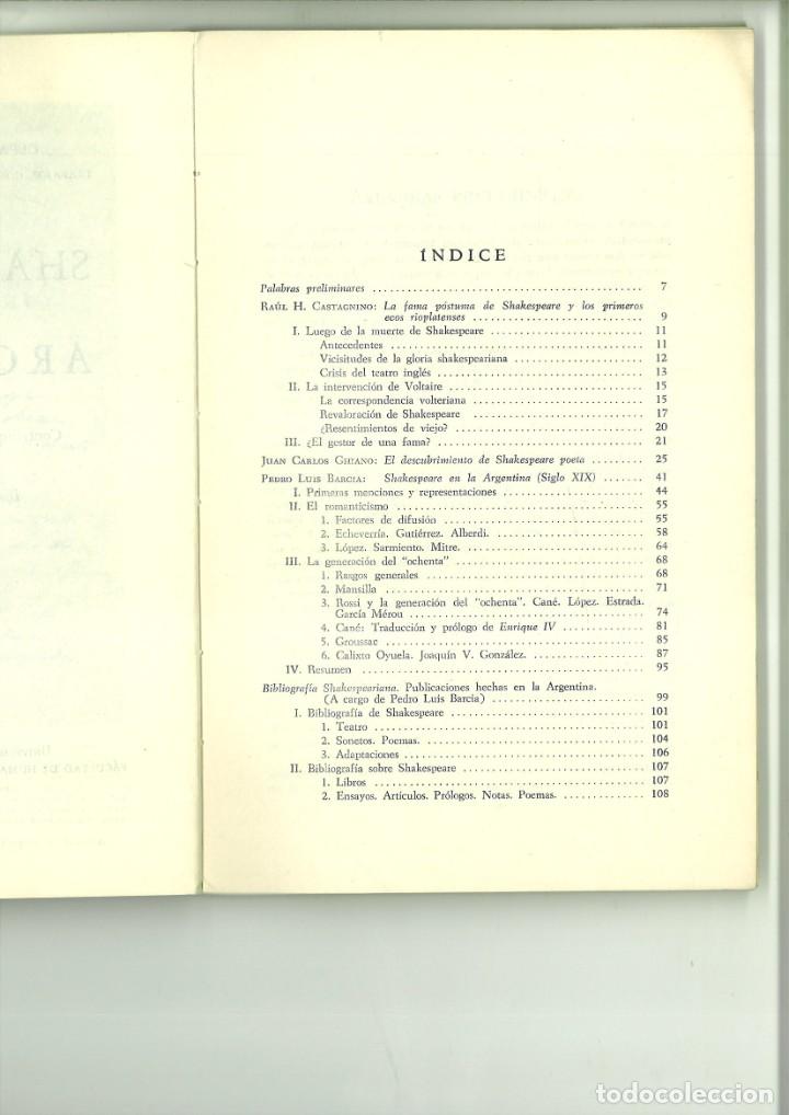 Libros: SHAKESPEARE EN LA ARGENTINA. Varios - Foto 3