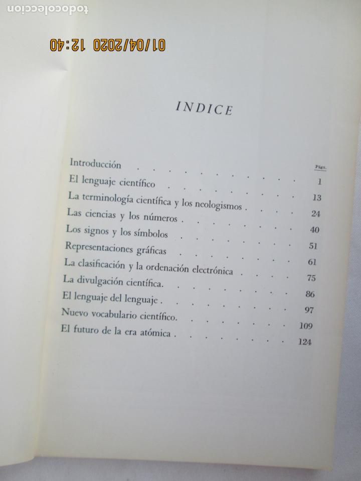 Libros: EL LENGUAJE DE LA CIENCIA - LUKA BRAJNOVIC - SALVAT 1966. - Foto 2