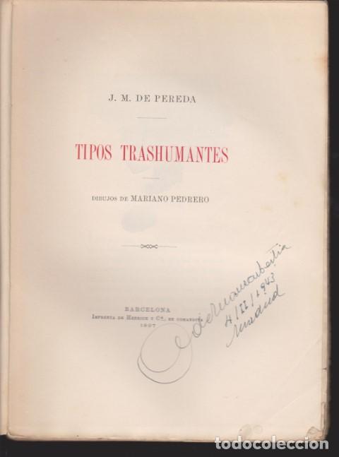 Libros: TIPOS TRASHUMANTES - JOSE MARIA DE PEREDA - Foto 1