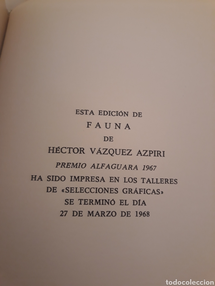 Libros: Fauna. Hector vazquez azpiri. 1967. - Foto 5