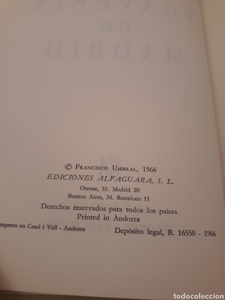 Libros: Travesia de Madrid. alfaguara. FRANCISCO UMBRAL - Foto 3