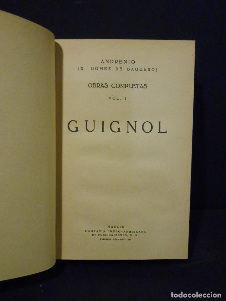 Libros: GOMEZ DE BAQUERO, E.- (Andrenio) - Guignol. - Foto 1
