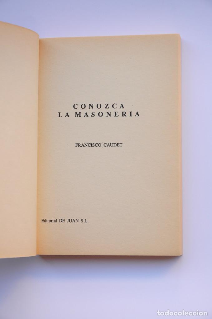 Libros: Conozca la Masoner&iacute;a - CAUDET, Francisco - Foto 2