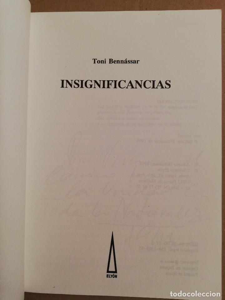 Libros: INSIGNIFICANCIAS (TONI BENN&Aacute;SSAR) - Foto 2
