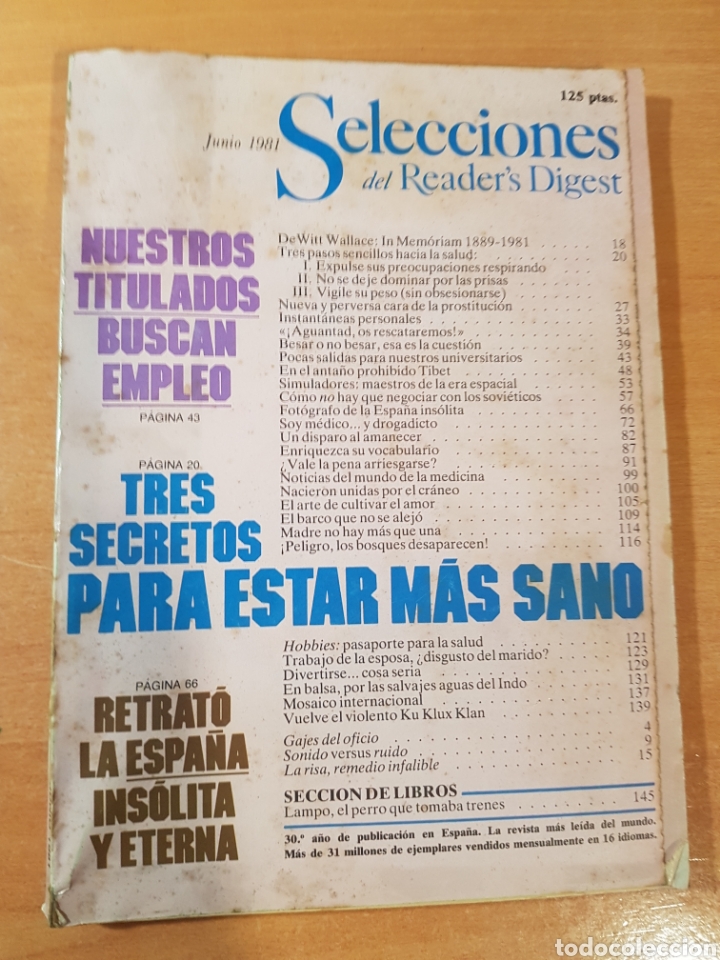 Libros: Selecciones del Readers Digest - Junio 1981 - Foto 1