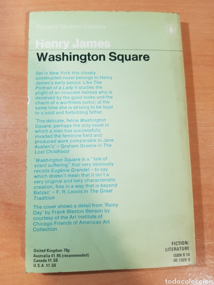 Libros: Washington Square - Henry James - 1978 - Penguin Modern Classics - Foto 2
