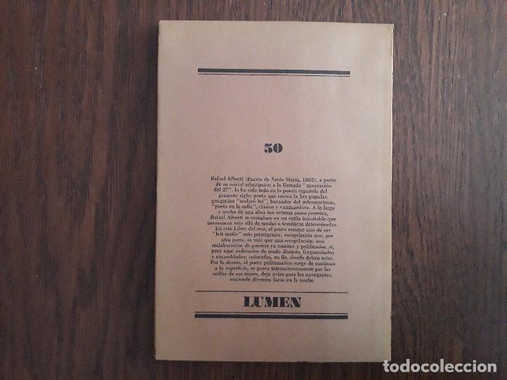 Libros: libro, Libro del mar, poesia. Rafael Alberti. - Foto 3