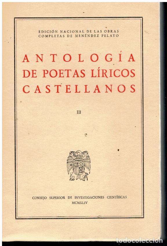Libros: ANTOLOG&Iacute;A DE POETAS L&Iacute;RICOS CASTELLANOS. Vol. III. PARTE PRIMERA: LA POES&Iacute;A EN LA EDAD MEDIA. III.