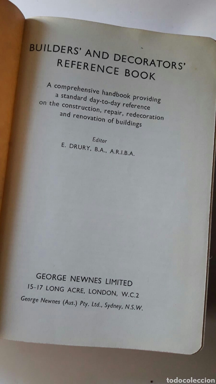 Libros: Builders and decorators reference book. E. Drury. 5 edici&oacute;n. Newnes. En ingl&eacute;s - Foto 2