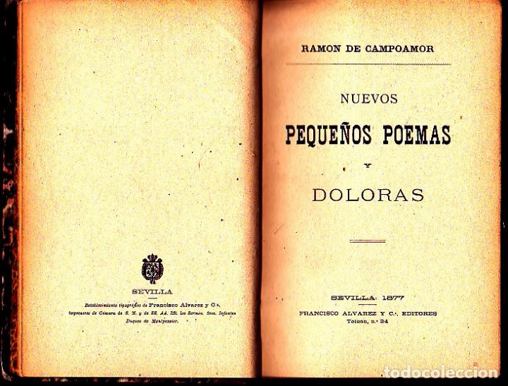 Libros: NUEVOS PEQUE&Ntilde;OS POEMAS Y DOLORAS. - CAMPOAMOR, Ram&oacute;n de. - Foto 1