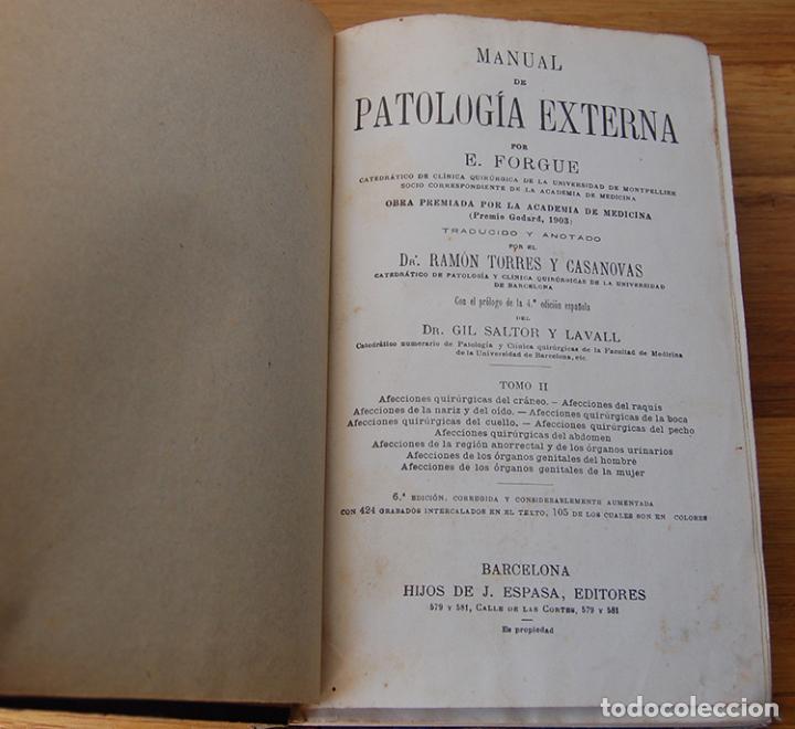 Libros: MANUAL DE PATOLOG&Iacute;A EXTERNA (2 Tomos) - E. FORGUE - Foto 4