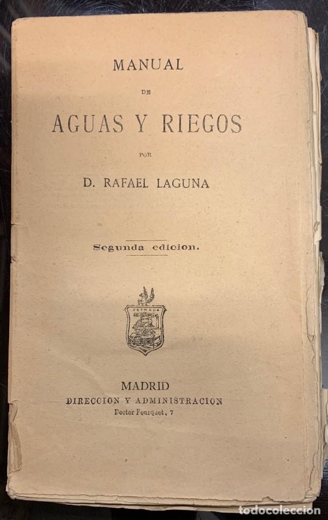 Libros: Rafael Laguna . Manual De Aguas y Riegos - Foto 1