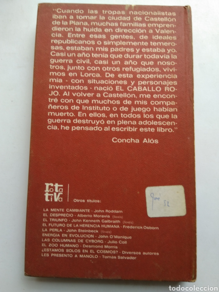 Libros: EL CABALLO ROJO/CONCHA ALOS - Foto 2