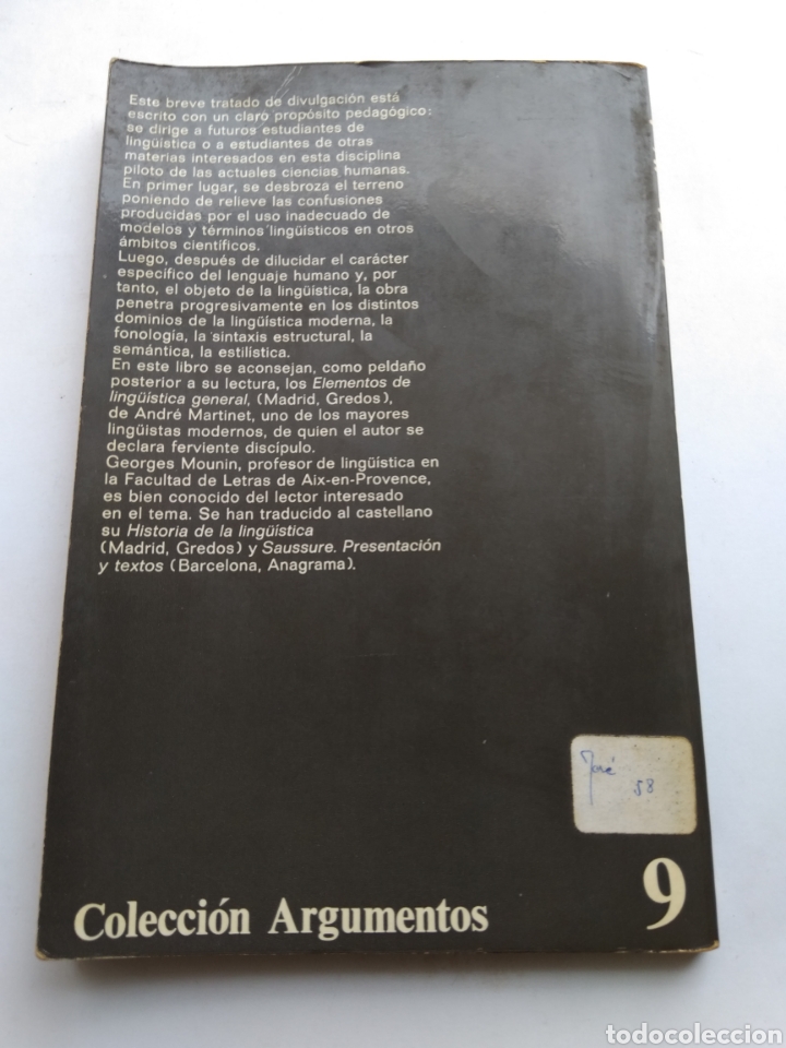 Libros: CLAVES PARA LA LING&Uuml;&Iacute;STICA/GEORGES MOUNIN - Foto 3