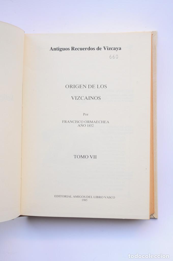 Libros: Origen de los vizca&iacute;nos - ORMAECHEA, Francisco - Foto 3