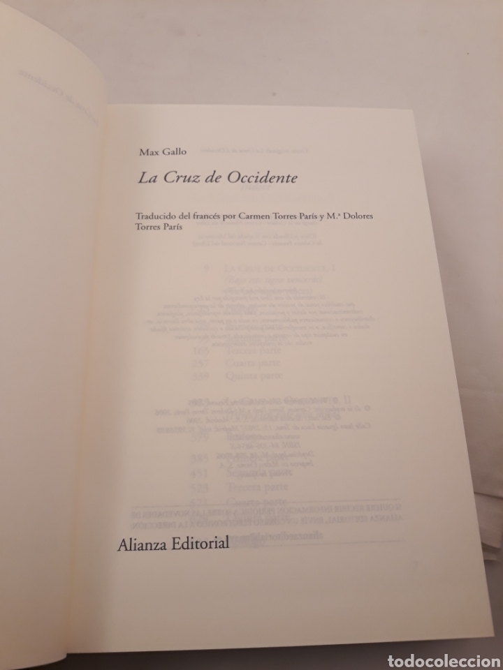 Libros: Max Gallo. La cruz Occidente. Alianza Literaria. - Foto 3