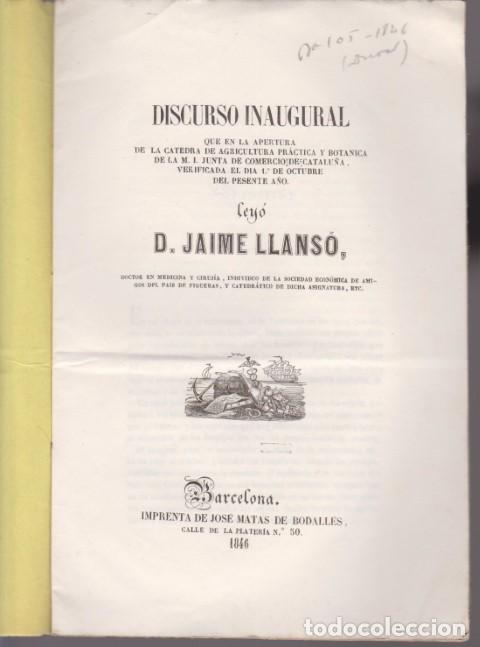 Libros: DISCURSO INAUGURAL QUE EN LA APERTURA DE LA CATEDRA DE AGRICULTURA PRACTICA Y BOTANICA DE LA M. I. J