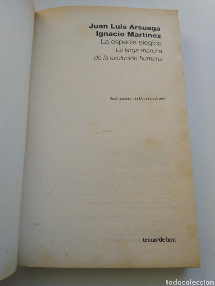 Libros: LA ESPECIE ELEGIDA/JUAN LUIS ARSUAGA - Foto 2