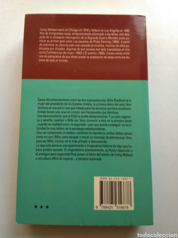Libros: LA SEGUNDA DAMA/IRVING WALLACE - Foto 2