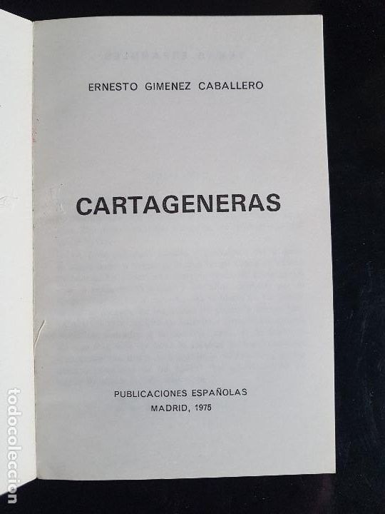 Libros: CARTAGENERAS - Ernesto Gim&eacute;nez Caballero - Foto 2