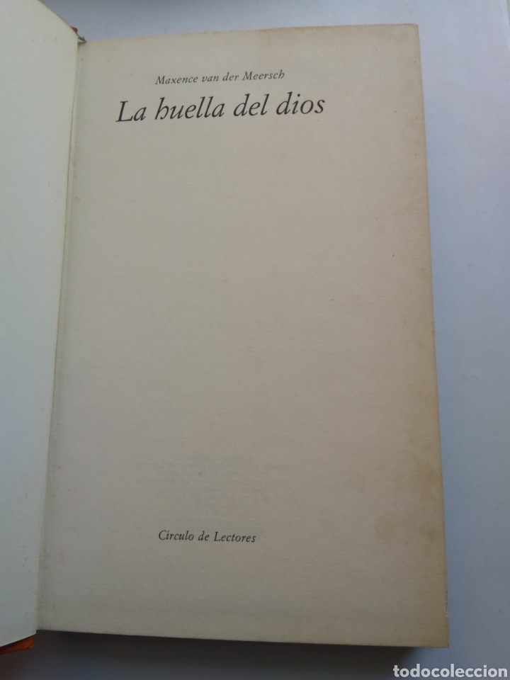 Libros: LA HUELLA DEL DIOS/M. VAN DER MEERSCH - Foto 2