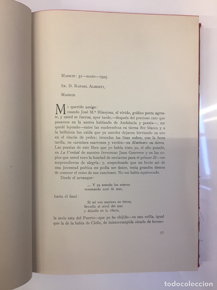 Libros: POES&Iacute;A 1924-1937. - ALBERTI, Rafael. - Foto 7