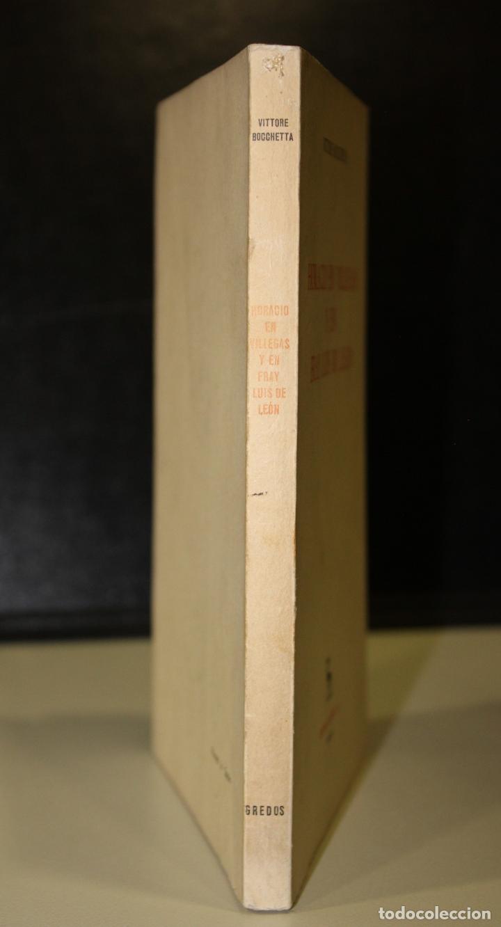 Libros: Horacio en Villegas y en Fray Luis de Le&oacute;n. - Bocchetta, Vittore. - Foto 3