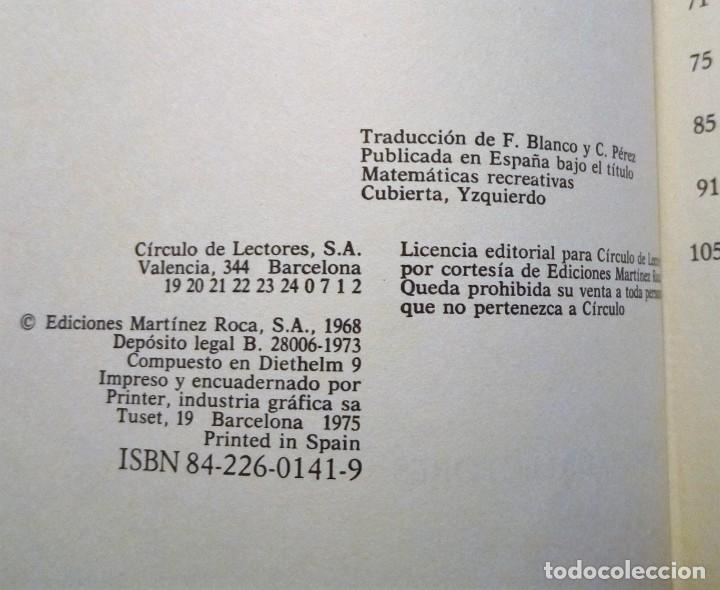 Libros: EL DIVERTIDO JUEGO DE LAS MATEMATICAS - Y. PERELMANN - 1973 - CIRCULO DE LECTORES - Foto 5