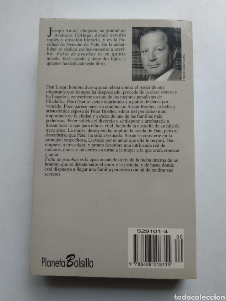 Libros: FALTA DE PRUEBAS/JOSEPH AMIEL - Foto 2