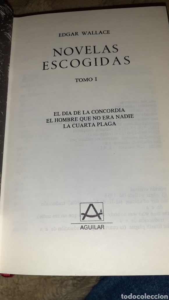 Libros: Edgar Wallace Novelas Escogidas Tomo 1 - Foto 1