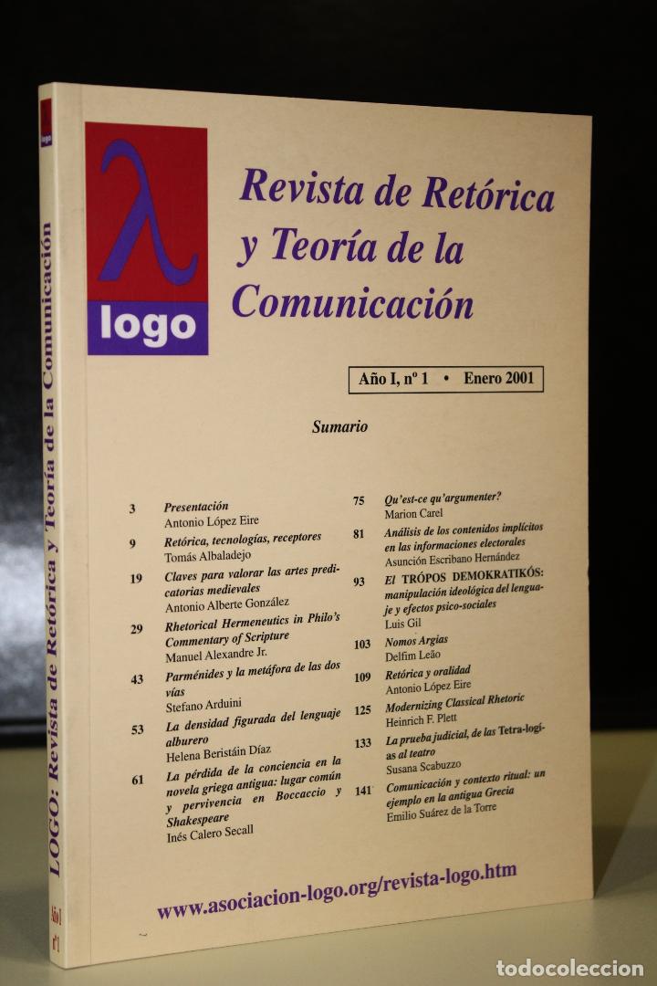 Livres: Revista de Ret&oacute;rica y Teor&iacute;a de la Comunicaci&oacute;n. A&ntilde;o I, n&ordm; 1. Enero 2001. - Vv.aa.