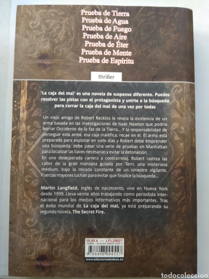 Libros: LA CAJA DEL MAL/MARTIN LANGFIELD - Foto 2