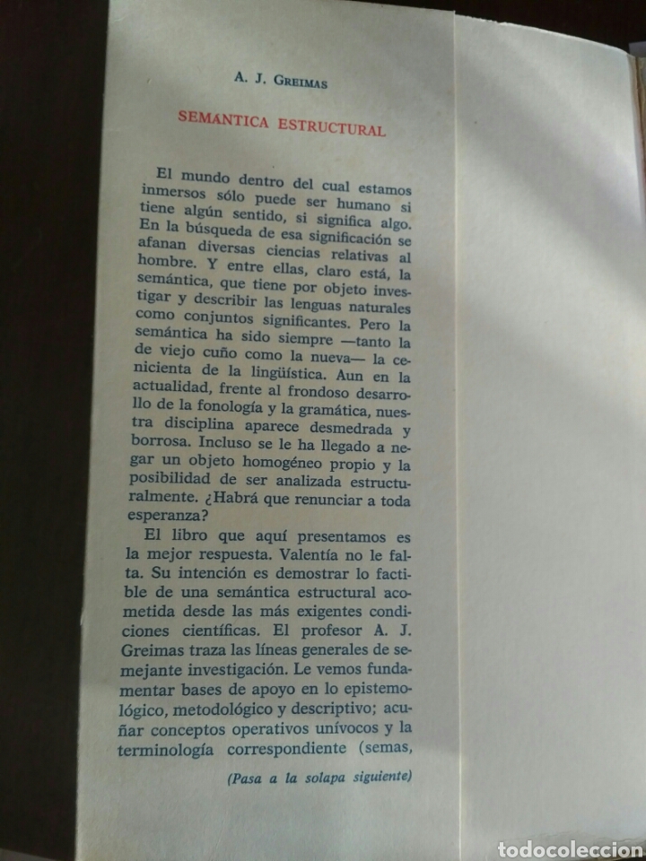 Libros: A.J. Greimas. Sem&aacute;ntica estructural - Foto 2