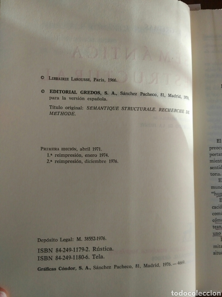 Libros: A.J. Greimas. Sem&aacute;ntica estructural - Foto 4