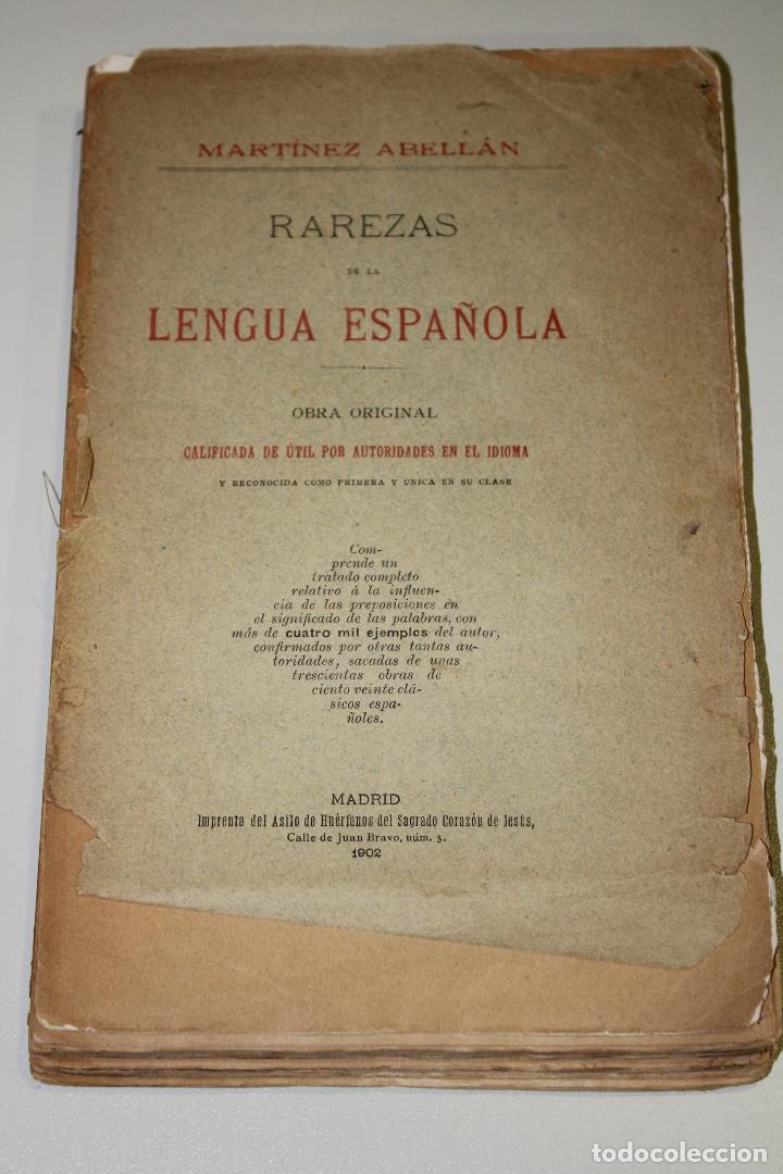 Livros em segunda m&atilde;o: Rarezas de la lengua espa&ntilde;ola. - Mart&iacute;nez Abell&aacute;n, Pascual.