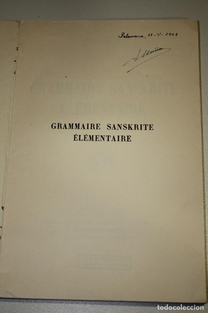 Libros: Grammaire Sanskrite &Eacute;l&eacute;mentaire - Renou, Louis. - Foto 3
