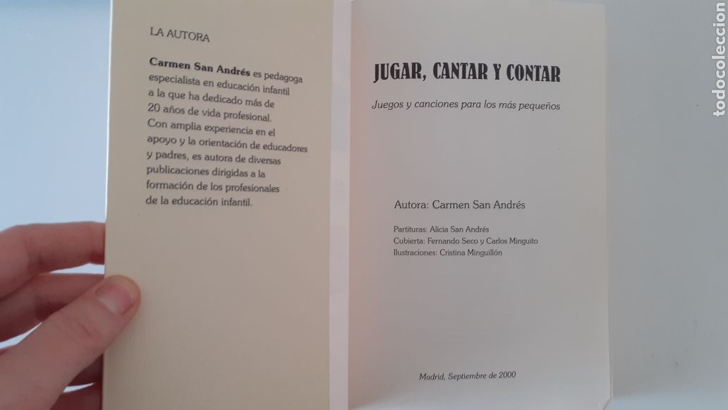 Libros: JUGAR, CANTAR Y CONTAR. Carmen San Andr&eacute;s. SIN CD. Teleno Ediciones. - Foto 3
