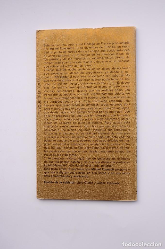 Libros: El orden del discurso - FOUCAULT, Michel - Foto 5