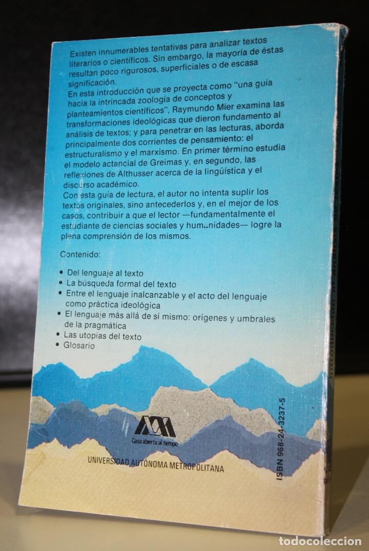 Libros: Introducci&oacute;n al an&aacute;lisis de textos. - Mier, Raymundo. - Foto 2