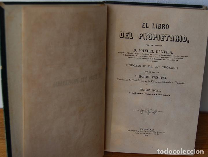 Libros: EL LIBRO DEL PROPIETARIO - MANUEL DANVILA - Foto 2