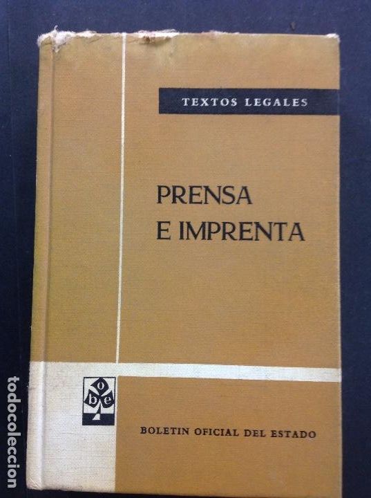 Libros: PRENSA E IMPRENTA TEXTOS LEGALES - Foto 1