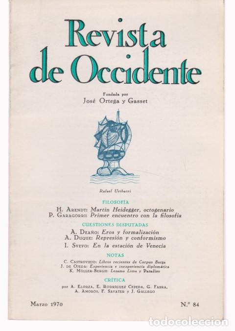 Libros: REVISTA DE OCCIDENTE. N&ordm;84. MARZO 1970 - VV.AA. - Foto 1