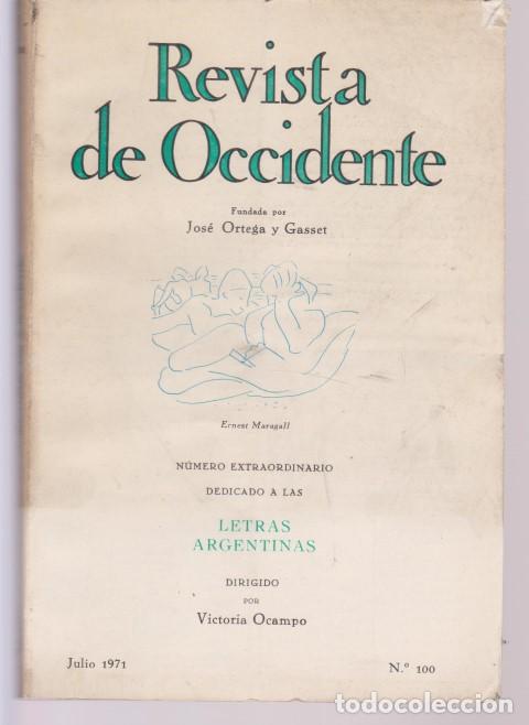 Libros: REVISTA DE OCCIDENTE. N&ordm;100. JULIO 1971 - VV.AA. - Foto 1